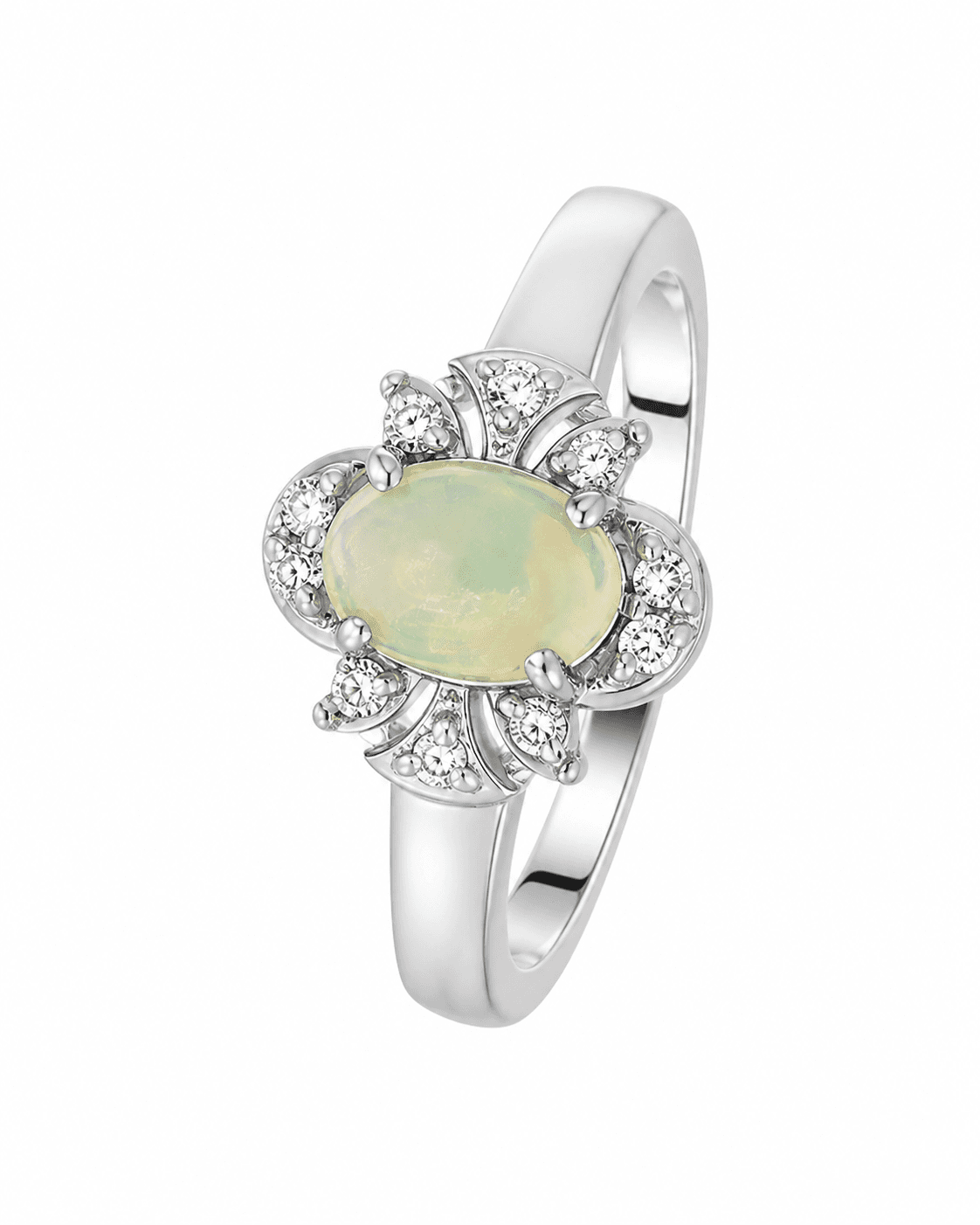 18K White Gold Eternal Diamond Solitaire Ring for Women | Anello